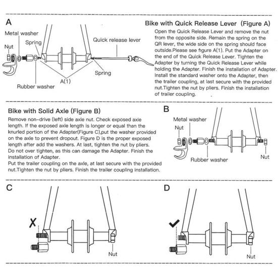 1 Set Bicycle Trailer Head Extension Screws Rustproof Easy Installation Wide Compactible Universal Bicycle Trailer Clutch Adapter Bolts
