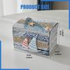 Small Jewelry Trinket Box Decorative Wooden Ornament Rustic Nautical Keepsake Storage for Beach