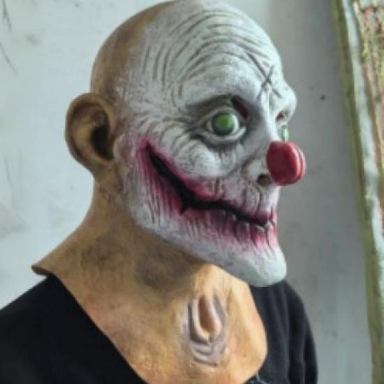 Halloween Clown Horror Mask Latex Headgear Costume Mask, can be labeled and passes quality inspection