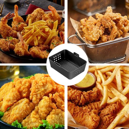 2 шт. силиконовых вкладышей для фритюрницы Ninja SL400UK, антипригарная силиконовая форма для выпечки, не содержащая бисфенол А, маслостойкая, аксессуар для фритюрницы