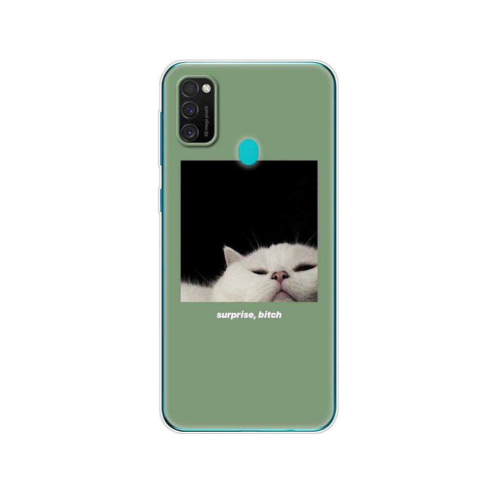 Чехол для Samsung M21, 6,4 дюйма, силиконовый мягкий чехол из ТПУ для Samsung Galaxy M21 M 21 SM-M215FZGUSER m215, задняя сумка для телефона, защитный чехол