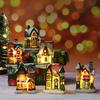 Luminous Resin Christmas Mini House Ornaments - Micro Landscape Decorations and Gifts