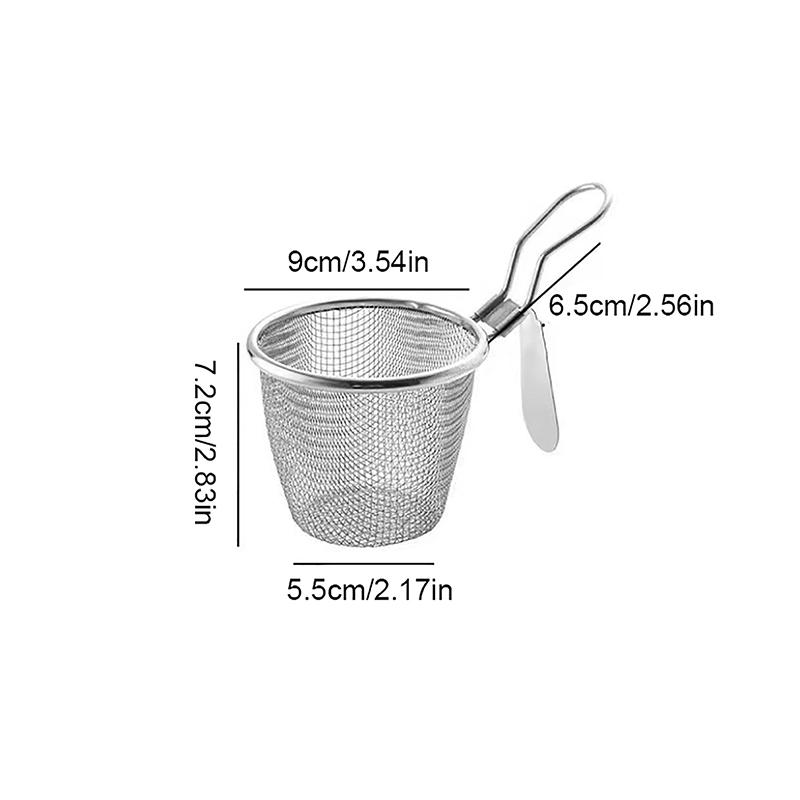 Stainless Steel Mesh Net Strainer Basket Colander Pot Boil Food Colander To Strain Rinse Fry Steam Cook Vegetables Pasta