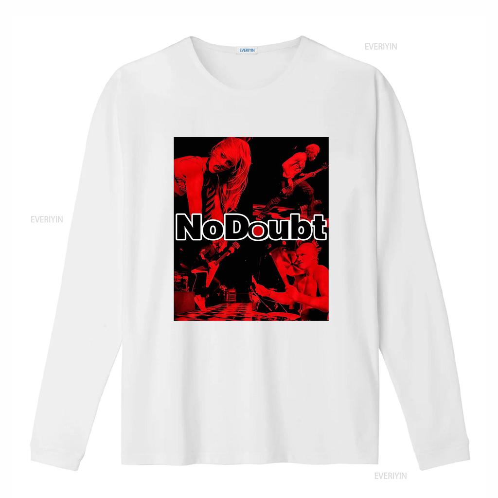 Vintage No Doubt Rock Band Red Black Print Punk Music Casual T Shirt vintage Washed Soft Slightly Stylish Breathable homme
