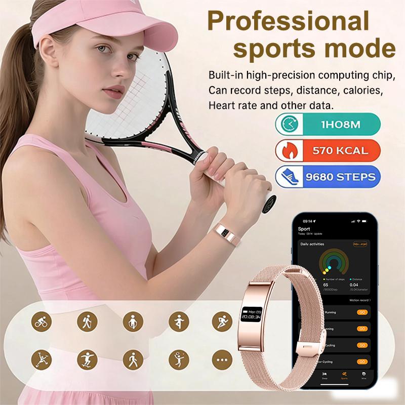 New Ultra Thin Smart Bracelet Women Fitness Tracker Heart Rate Sleep Monitor Health Smart Band IPX8 Waterproof Sports Smartwatch