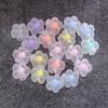 100pcs Sunflower Acrylic Beads Matte Transparent Mixed Colors Spacer Bead for Handmade Jewelry Bracelet Supplies