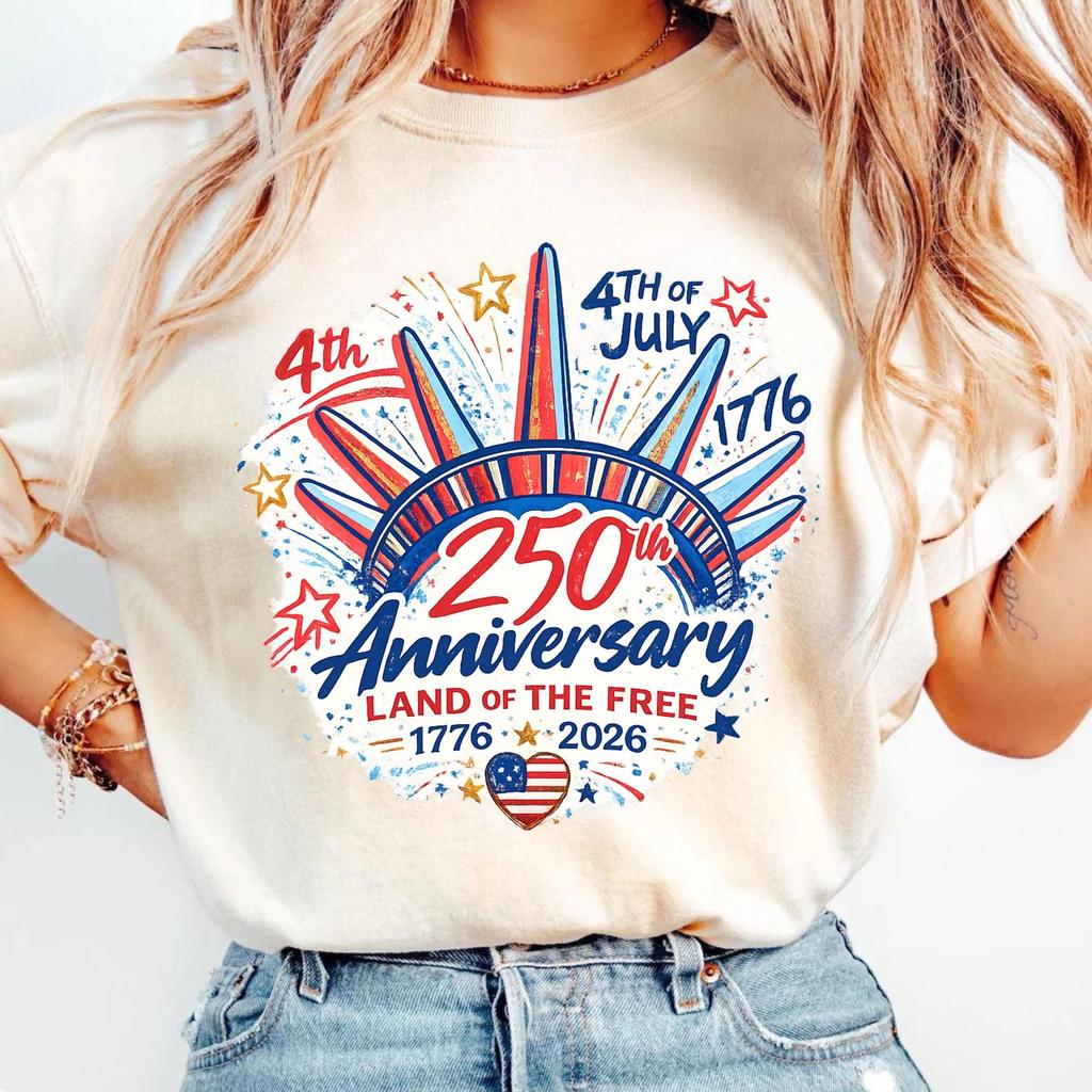 Comfort Colors 250th Anniversary Shirt, 4th of July T-Shirt, Independence Day Tee, Patriotic America 1776 Shirt, USA Gift