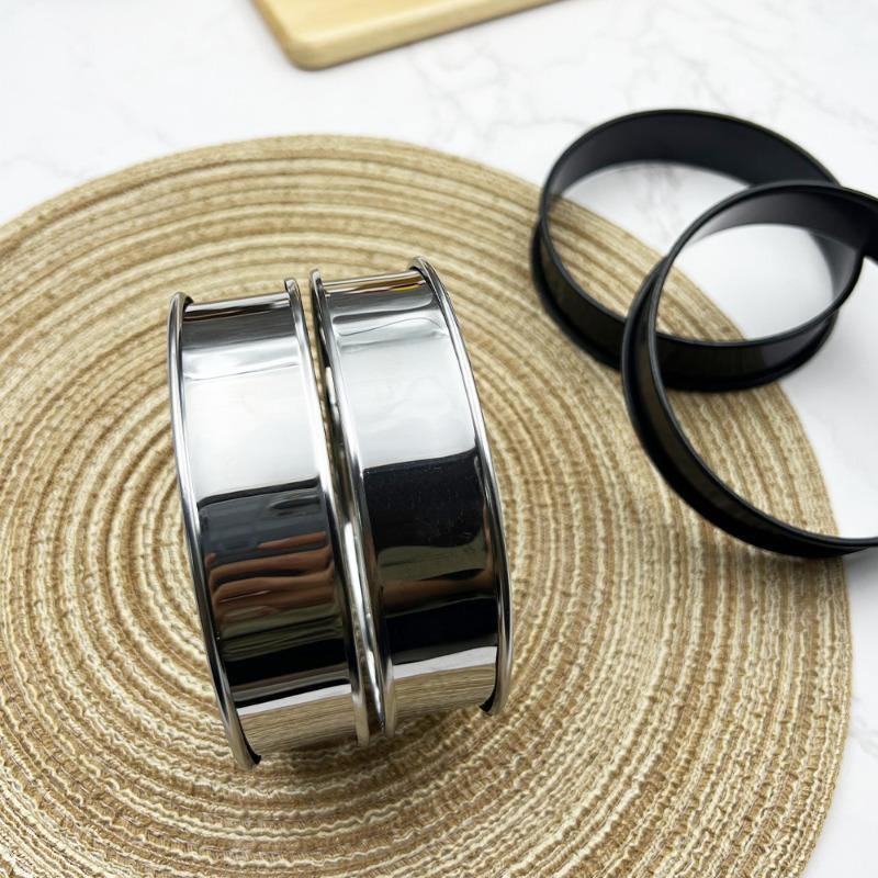 10cm 8cm New Stainless Steel Baking Circle Mold Double Rolled Cooking Rings Circle Egg Ring Cookie Molds Kitchen Tool 2025