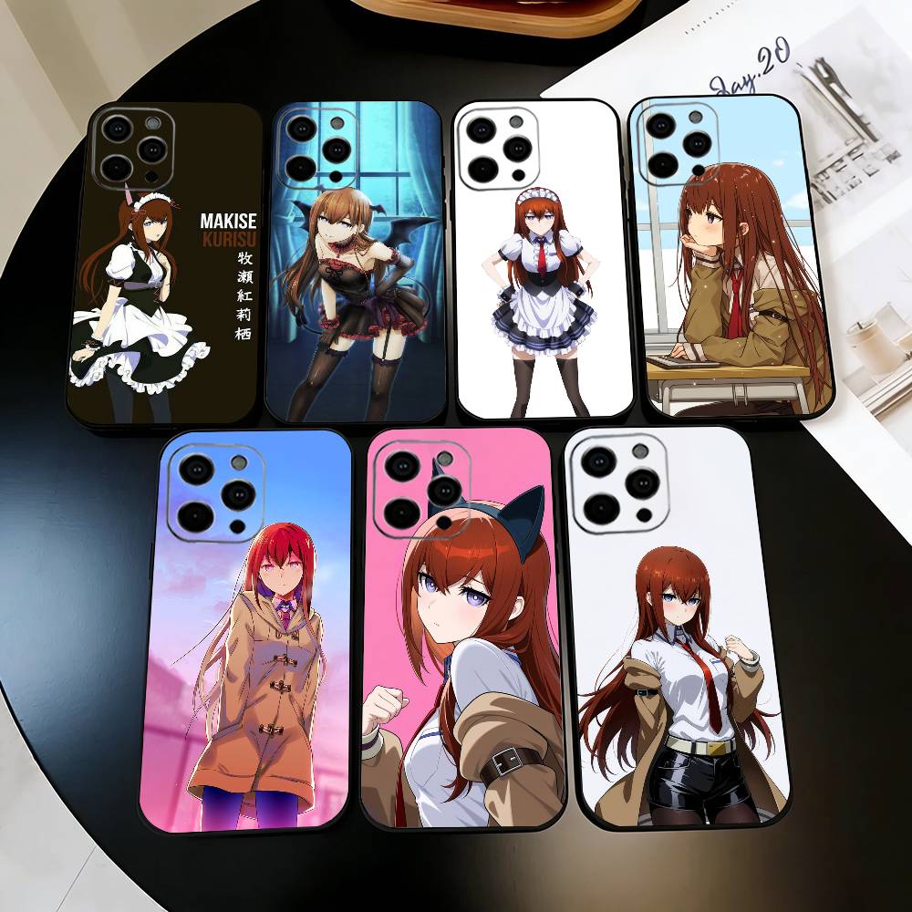 K-Kurisu M-STEINS GATE Makise-es Чехол для телефона Для iPhone 17, 16,15,14,13,12,11 Plus,Pro Max, Другие Мягкий Черный Чехол