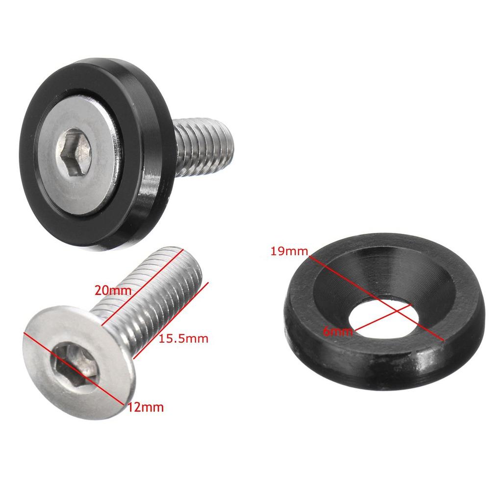 20 шт. M6x15 мм CNC алюминиевый автомобильный стайлинг универсальные наклейки на бампер пароль для комплекта для наряда на болты с шайбами на крыльях моторного отсека