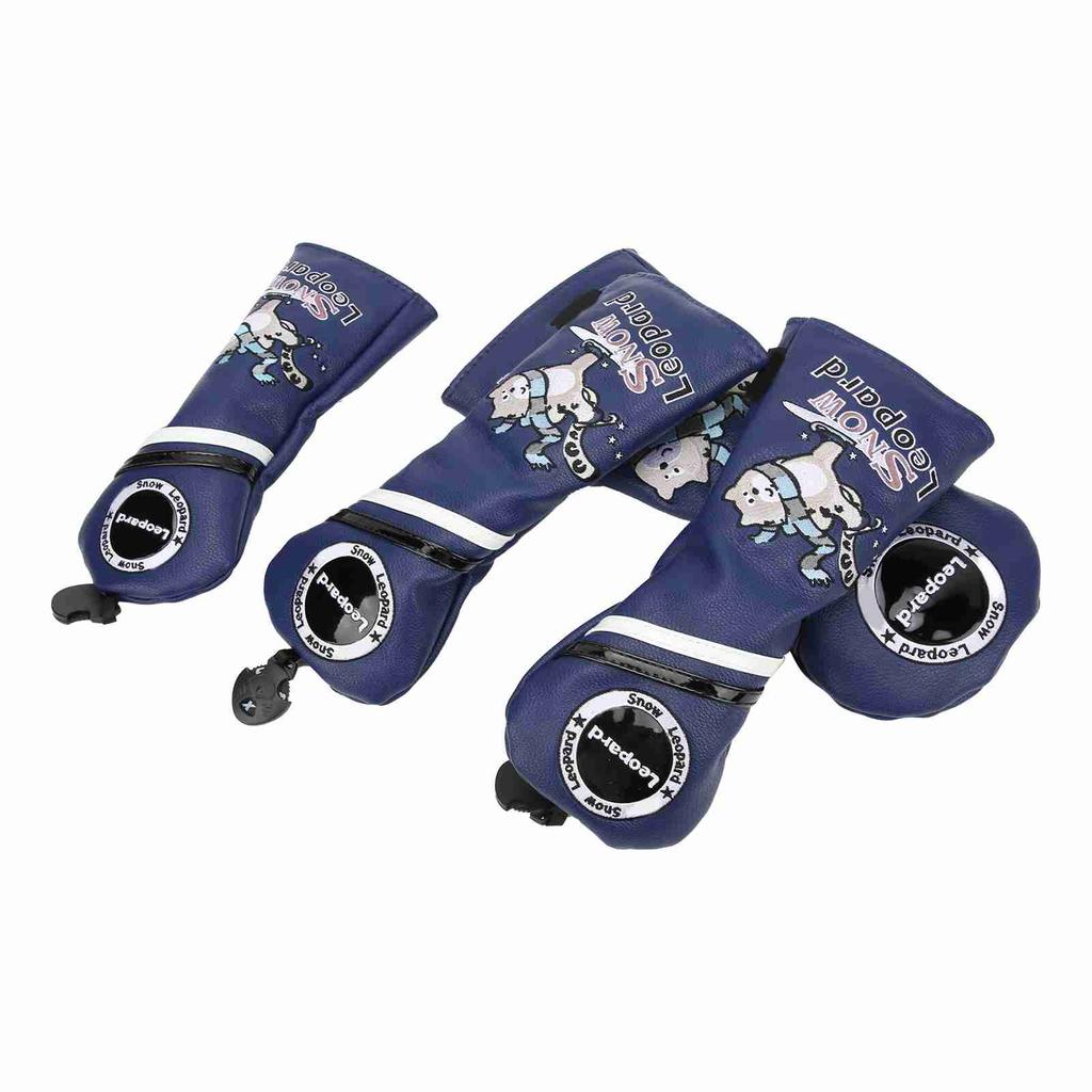 4 шт. 135UT Golf деревянные головные уборы с рисунком снежного барса из искусственной кожи головные уборы комплект