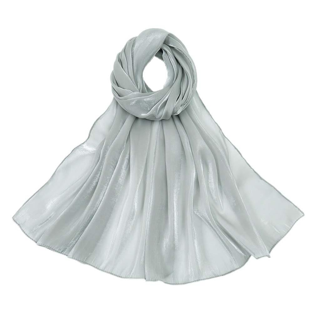 Long Chiffon Hijab Scarf Breathable Thin Large Shawl Sweet Smooth Silk Headscarf Women