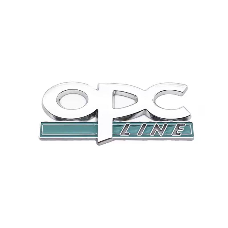BBFJ3 3D Metal OPC LINE Emblem Car Side Fender Tail Badge Front Grille Sticker For OPEL Zafira b Corsa d Insignia Mokka Regal Astra G