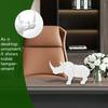 Articulated Rhino Statue White Rhino Figurine with Flexible Joints Rhino Fidget Toy for DIY Coloring Home Office Car Decoration