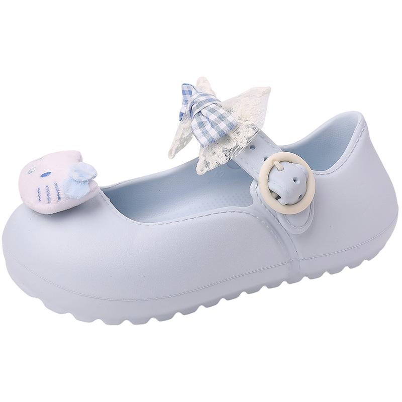 Милые мультяшные туфли Мэри Джейн с бантом женские 2025 лето новые Hello Kitty уличная сумка головные сандалии одинарная обувь