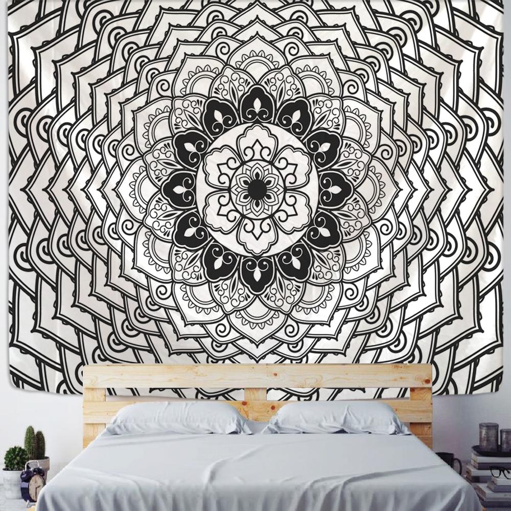 Гобелен Мандала в стиле бохо, большой настенный полиэстер, гобелены в стиле хиппи, богемный гобелен, коврик для йоги, ковер, украшение для общежития колледжа