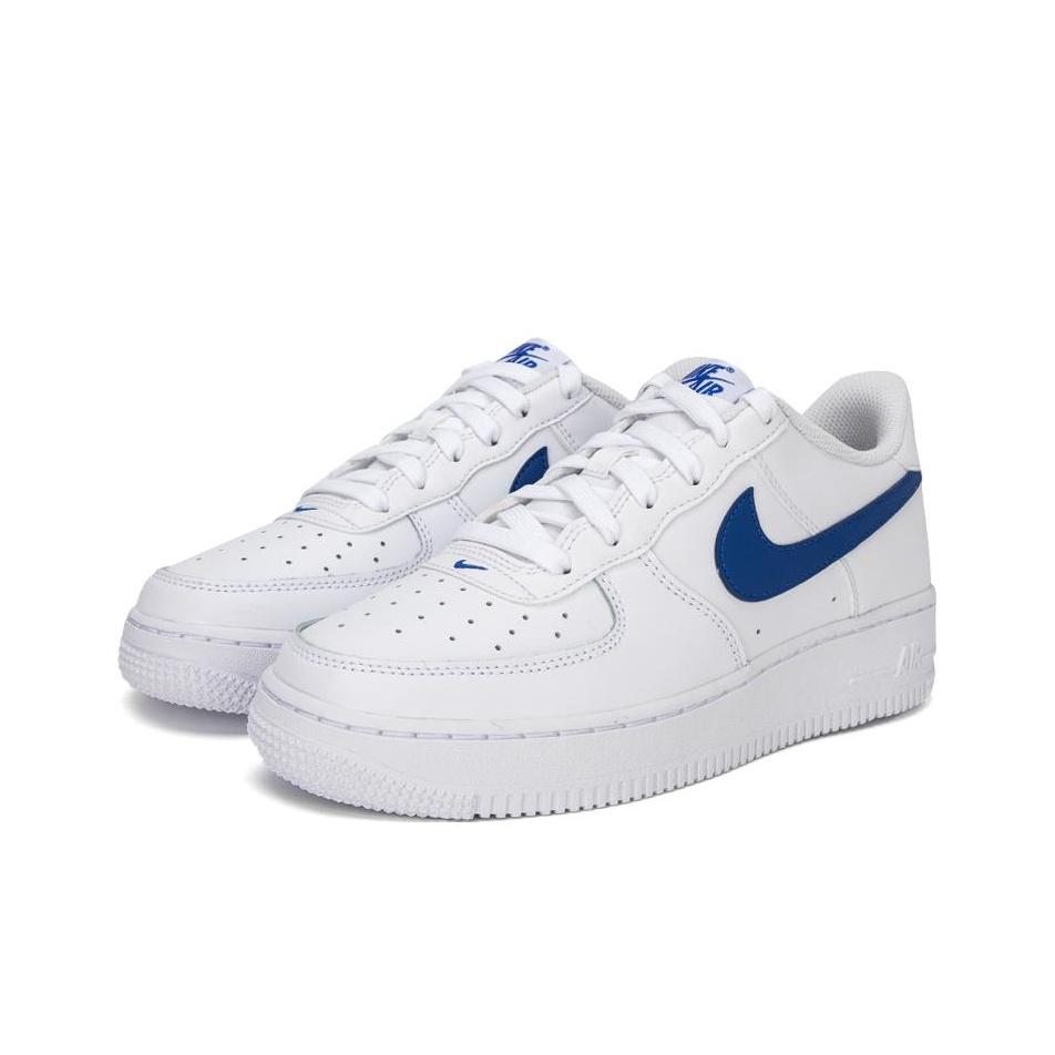Nike Белые детские кроссовки Air Force 1 GS Hyper Royal DV7762-103
