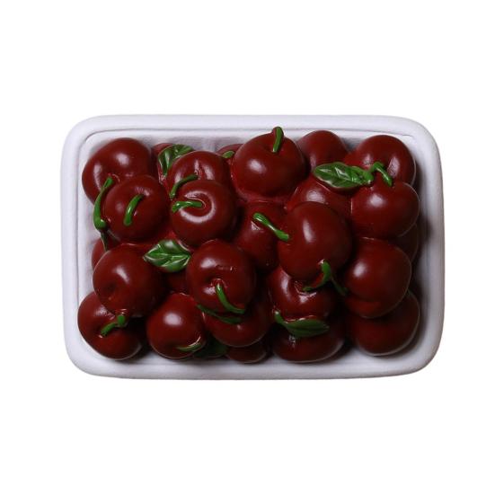 3D Simulated Fruit Fridge Magnet DIY Locker Kitchen Fridge Simulated Strawberry Watermelon Blueberry Boxed Food Magnetic Decoration Ornament