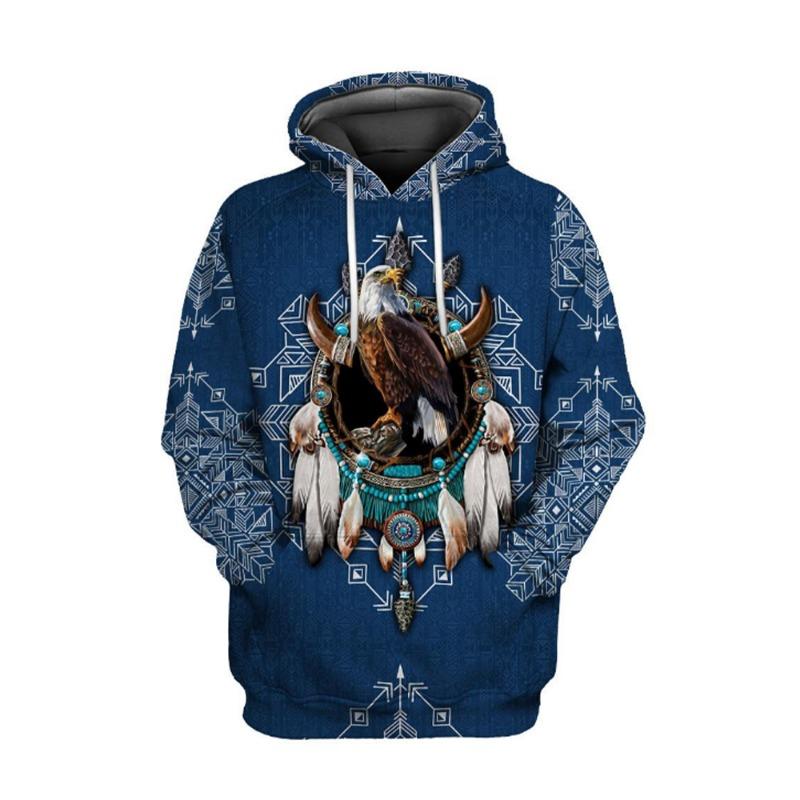 Men's Clothing Fashion Bohemian Loose Hoodie Large 3D Printed Super Large Hoodie Indian Fashion Enthusiast Hoodies Tops