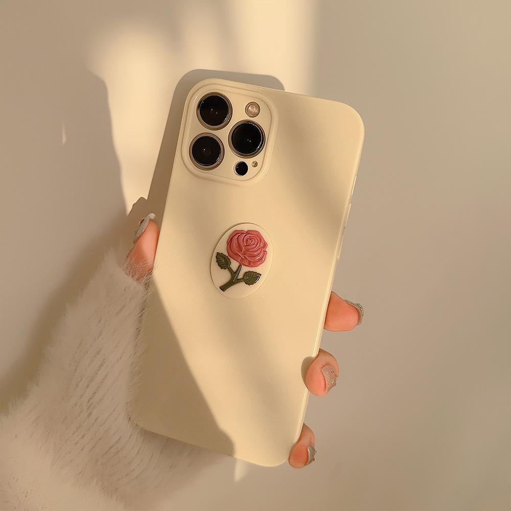 Креативный 3D чехол для телефона с розой для iPhone 13, iPhone 15, iPhone 16 Pro Max