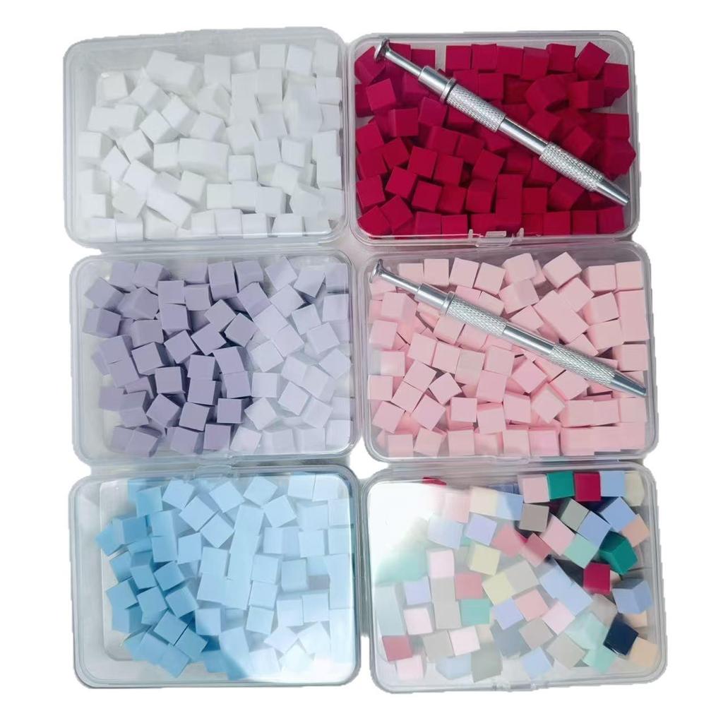 Набор инструментов для ногтей: Мини Пат Клей Губка, Зажим для царапин, Квадратная салонная губка