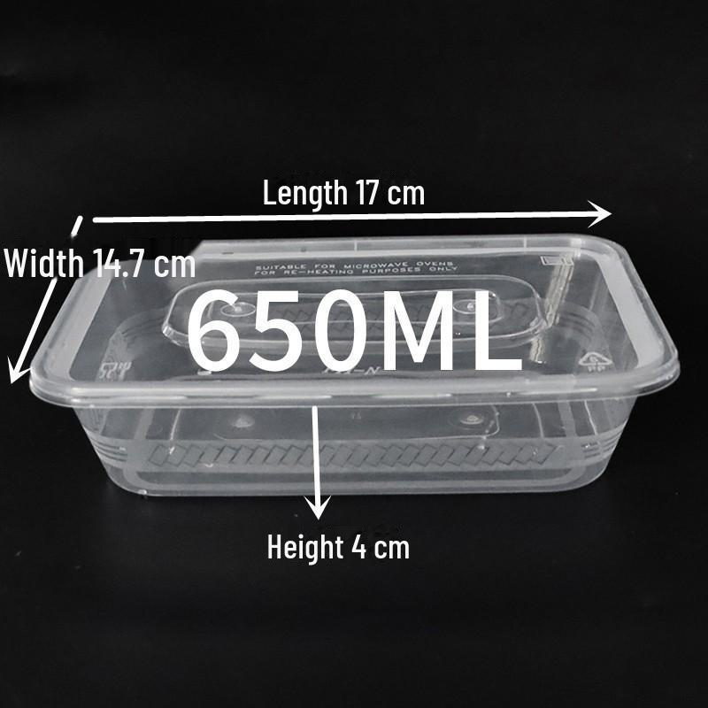 Thickened Rectangular Disposable Lunch Box with Cover - Food Grade, Perfect for Takeout and Roast Meat, Includes Free Shipping