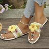 Fashion 2025 Bohemia Flower Flats Slippers Women Beach Vacation Clip Toe Sandals Woman Fashion Embroidery Non Slip Flip Flops Female 43