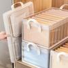 1/2/3/4pcs Closet Clothes Organizers Clothes Underwear Transparent Storage Box Stainless Steel Frame Wardrobe Storage Organizer