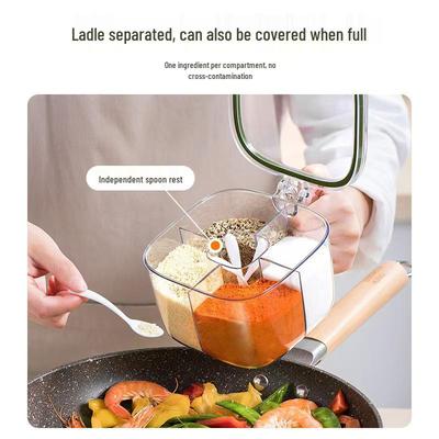 Универсальный набор кухонных баночек для специй с многосекционным хранением для соли, глутамата натрия и перца