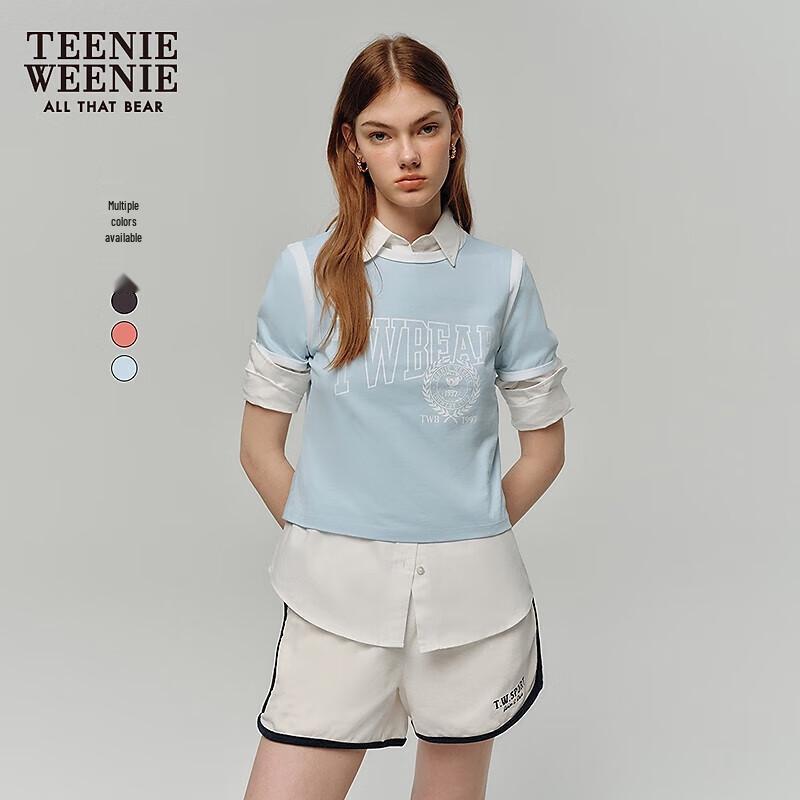 Teenie Weenie Women's Vibrant Colorblock Short Sleeve T-Shirt