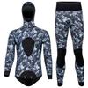 3mm Neoprene Wetsuit Separates Camo Pattern Surfing Snorkeling Diving Swimming Men Adult Thermal Warm Water Sport Gear