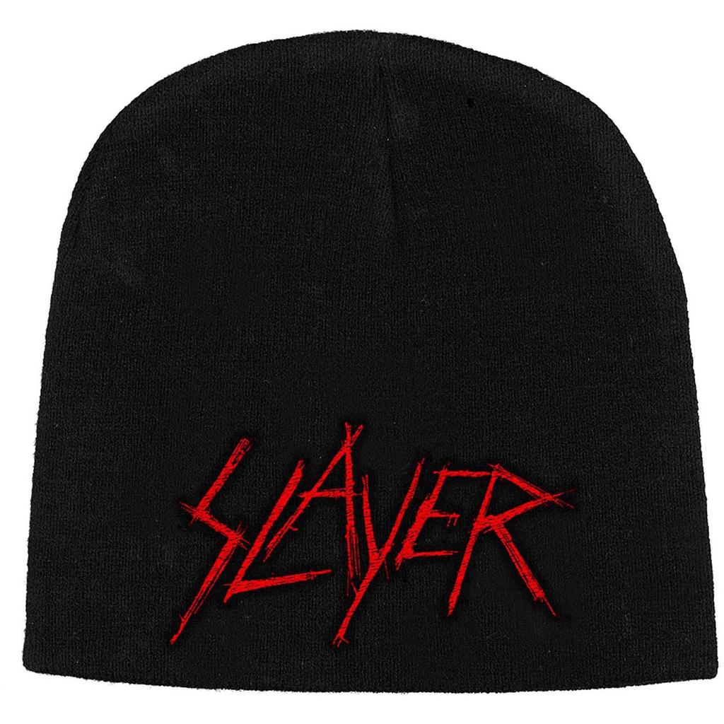 Шапка-бини унисекс для взрослых Slayer с логотипом и царапинами