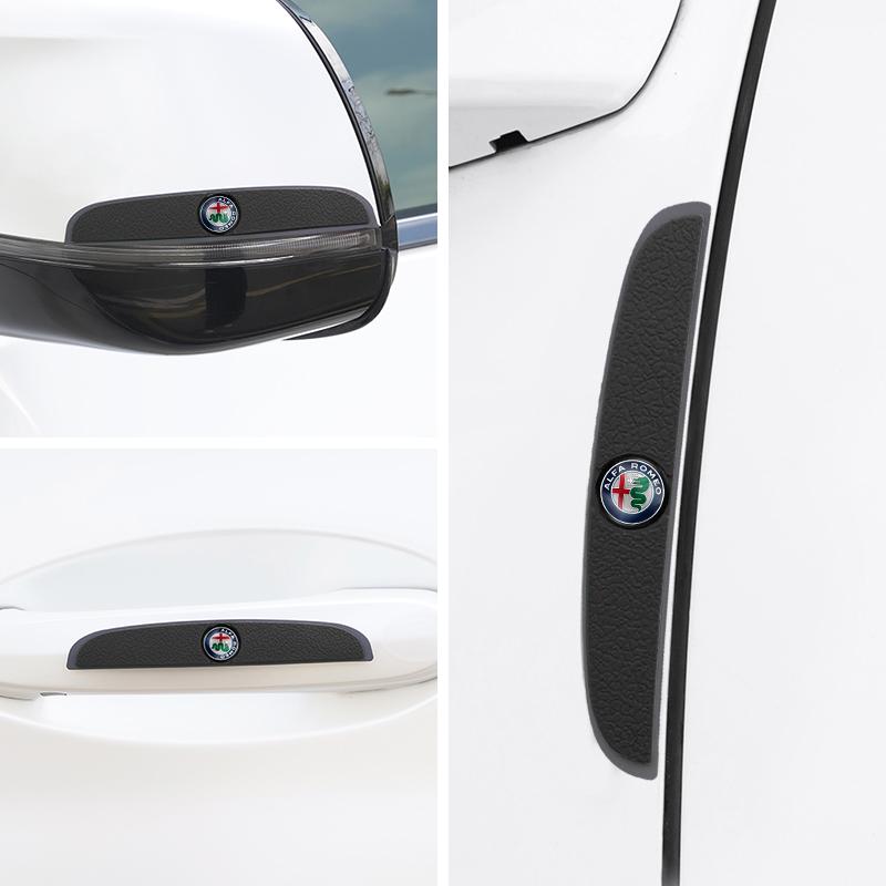 KQORV1 4Pcs Car Anti-collision Strips Door Rearview Mirror Protector Sticker For Alfa Romeo Giulietta GT 159 147 156 Giulia MiTo Disco