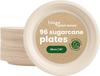 96 Assiettes En Bagasse De Canne À Sucre - Haago - Biodégradable, Écologique & Compostable (Rond 26 CM)