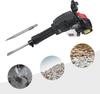 Petrol Demolition Hammer 2-Stroke Chisel Hammer Hand Pull Start Air-Cooling Hammer Drilling Machine with Point and Flat Chisel