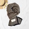 Men Women Scarf Japanese Style Plaid Pattern Long Style Wrap Autumn Winter Thermal Insulation Knitting Scarf Daily Wear