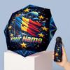 Poland Manual Five Fold 8 Rib Umbrella Support Custom Text, Lightweight Travel Umbrella