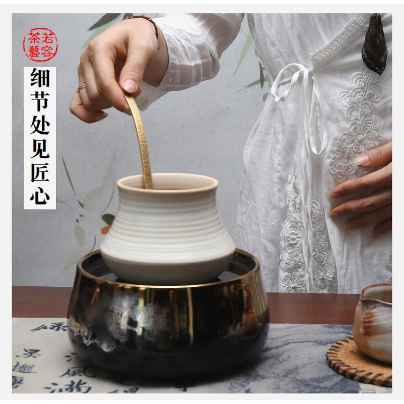 Copper Tea Scoop Long Handle Teapot Ladle Gongfu Ceremony Kung Fu Serving Tool
