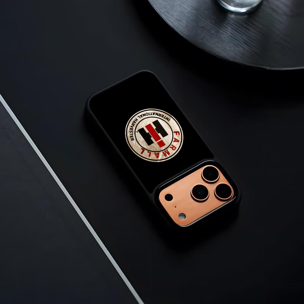 Чехол для телефона с логотипом трактора Case IH Для IPhone 17 16 15 14 13 12 Pro Max Plus Черная рамка Жесткий корпус