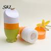Washable Sunscreen Applicator Refillable Kids Applicator, 100ml Travel Roll on Bottle with Smooth Soft Sponge Ball, Portable Hanging Dispenser