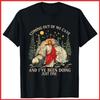 Jesus Coming Out Of My Cave Funny Easter Sunday Black Cotton T-Shirt S-5XL