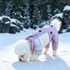 Winter Warm Dog Coat Small Dogs Teddy Pomeranian Bichon Four-Legged Pet Clothes