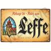 Leffe Ретро Металлическая Вывеска Жестяная Вывеска Виски Бельгия Пиво Дощечка Металлический Декор Стены Винтажный Декор Плакатные Тарелки Мужская Пещера Потертый Шик