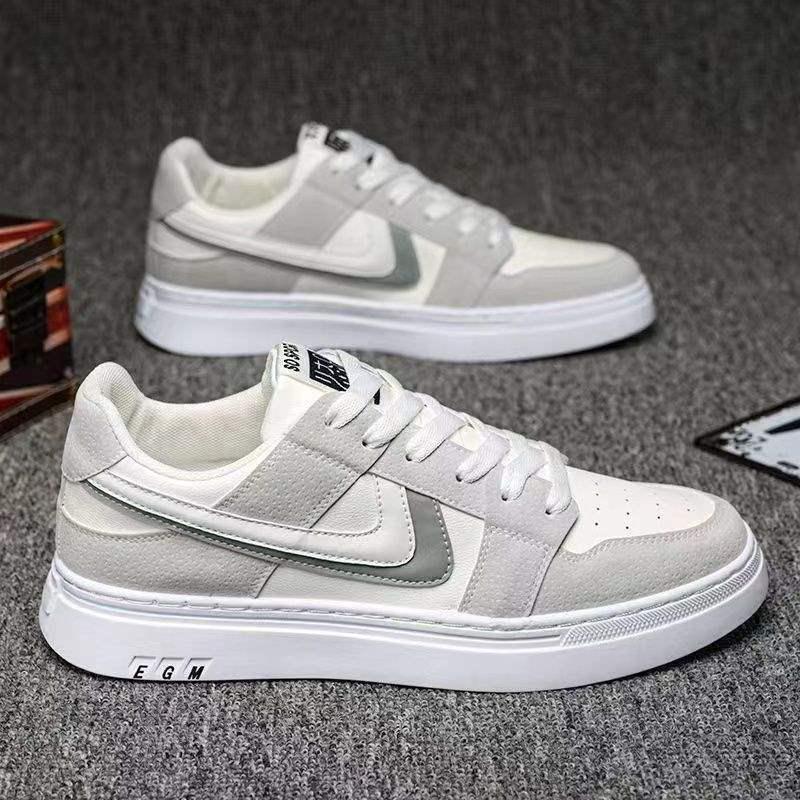 Мужские дышащие спортивные кроссовки весна/лето 2025: Универсальная повседневная обувь в трендовых черном и белом цветах для студентов