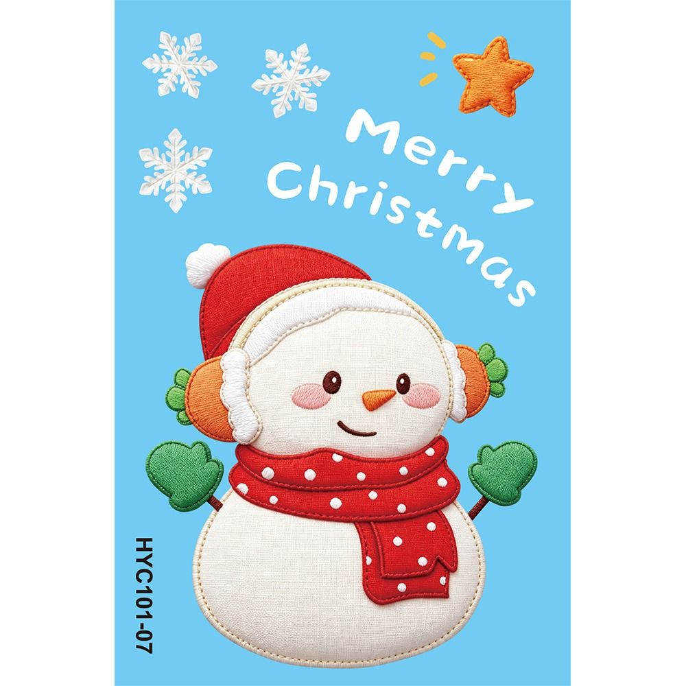9Pcs PVC Christmas Window Stickers Removable Christmas Static Stickers New Year Party Decor