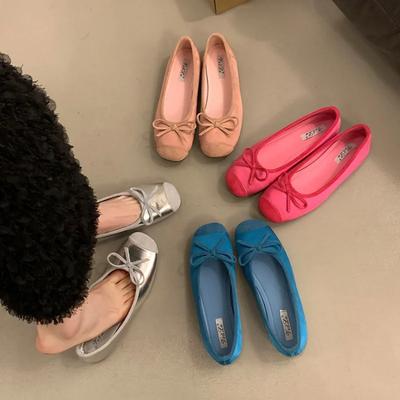 Модные женские туфли на открытом воздухе с квадратным носком Весна-лето Женская обувь Мэри Джейн Брендовые дизайнерские туфли с бантом на плоской подошве Zapatos De Mujer