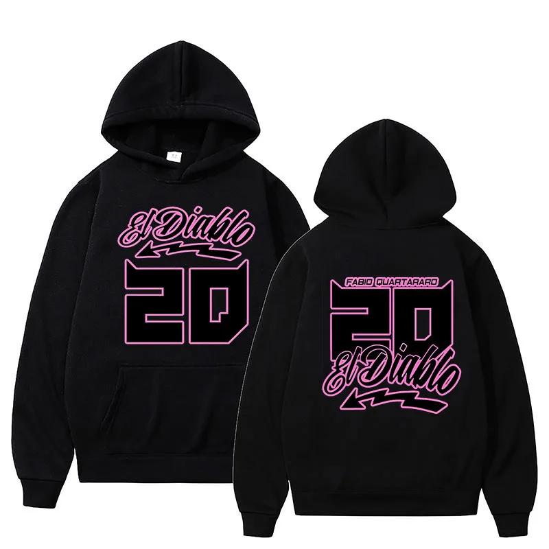 Fabio Quartararo sweats à capuche unisexe à ches longues Double face sweats à capuche Vintage Hip Hop polaire survêtet vêtets