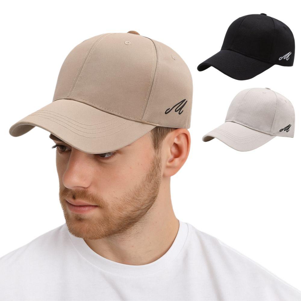 Fashion Embroidered Baseball Cap Cotton Breathable Outdoor Cap Pure Color Unisex Sports Cap Outdoor Activities