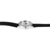 Montre - Alain Miller - Bracelet simili cuir noir - Boîtier 42 mm argenté - Mouvement SL28 (Quartz)