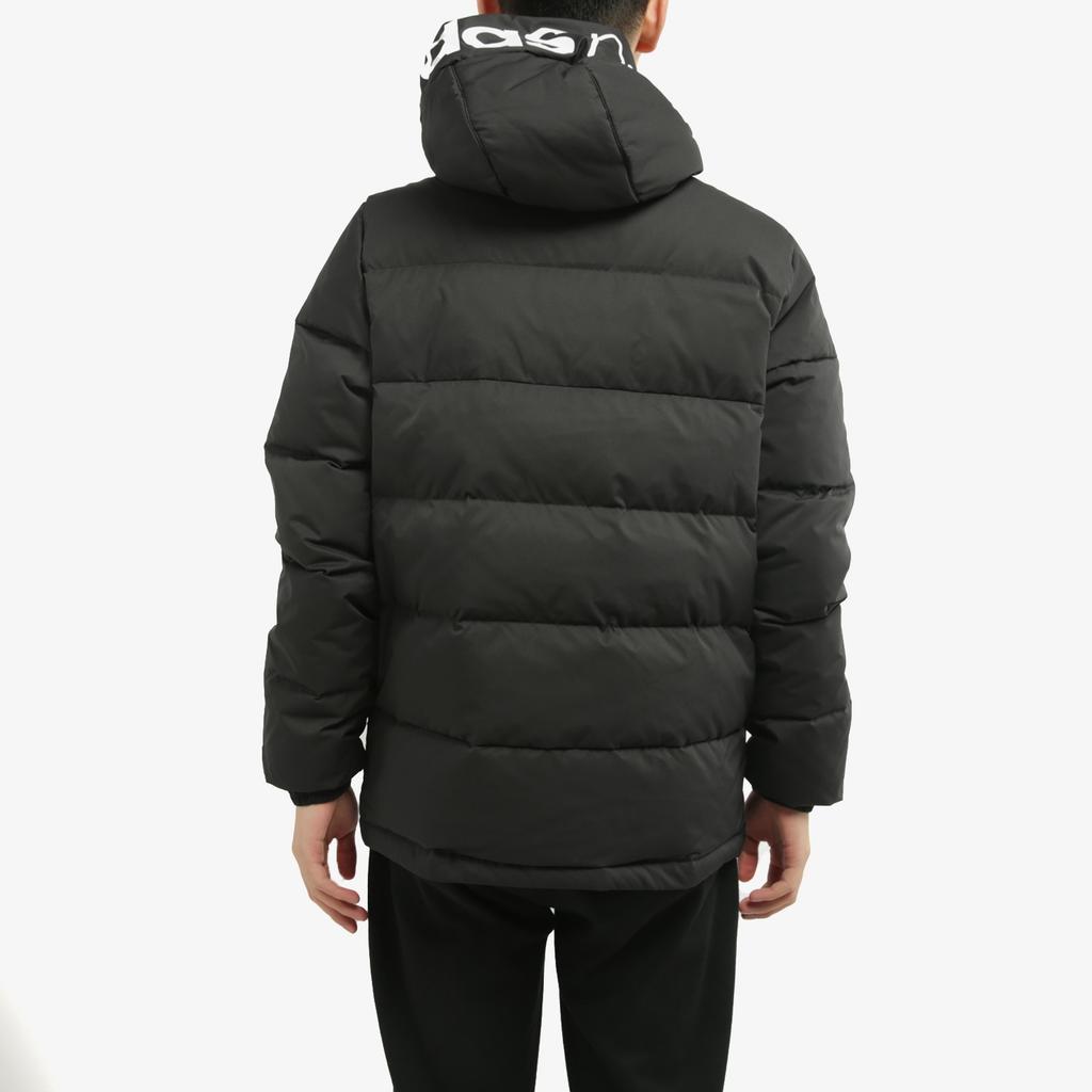 Adidas Neo Down Jackets Men's Black Hooded Moderate Straight Fit GJ8815